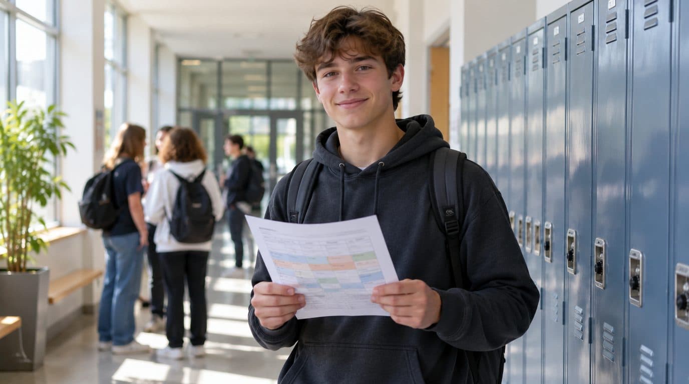 Auszubildende prüft Unterlagen zum BAföG für ihre schulische Ausbildung