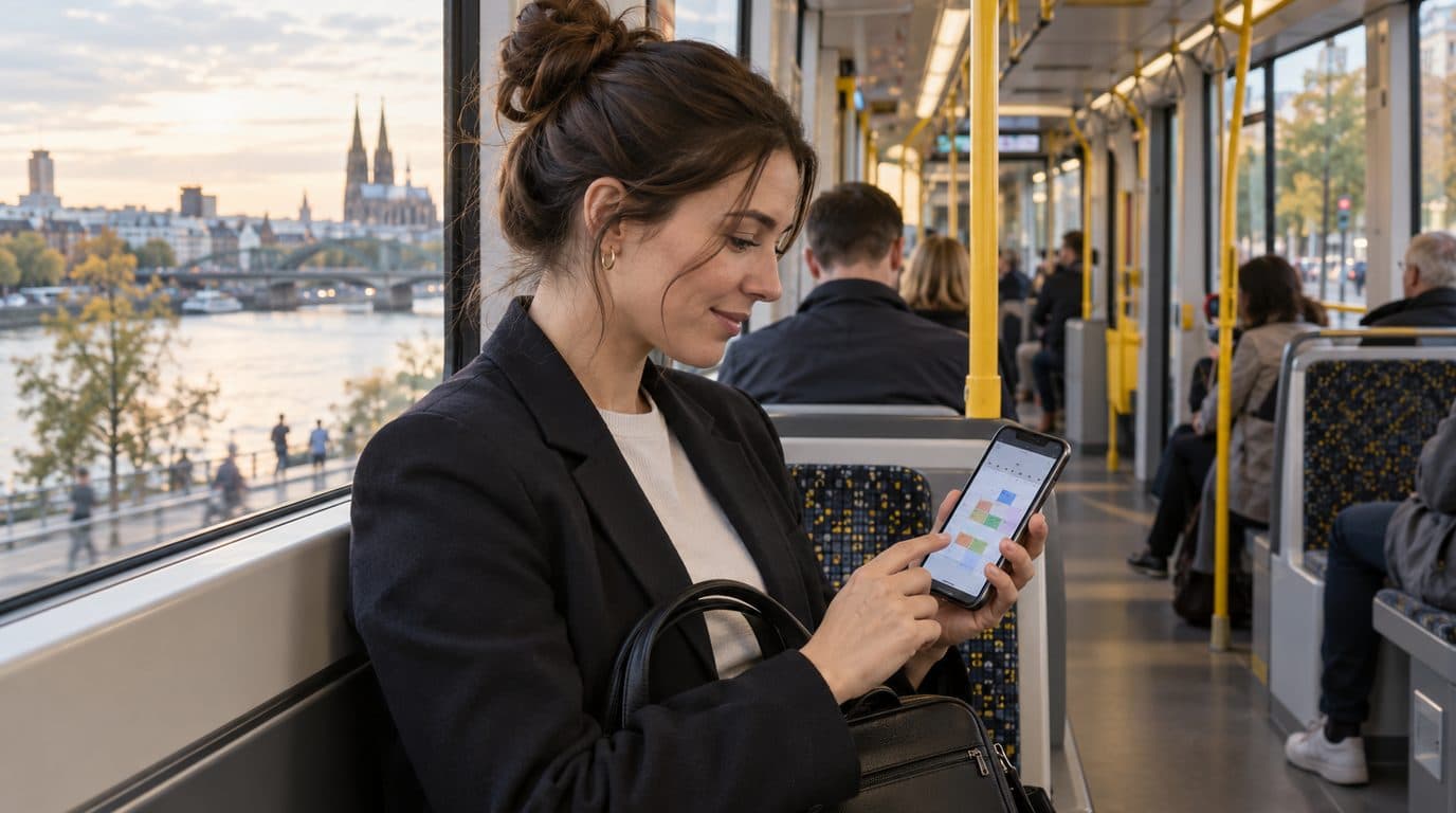 Studentin plant Stundenplan und Finanzierung für ein Teilzeitstudium