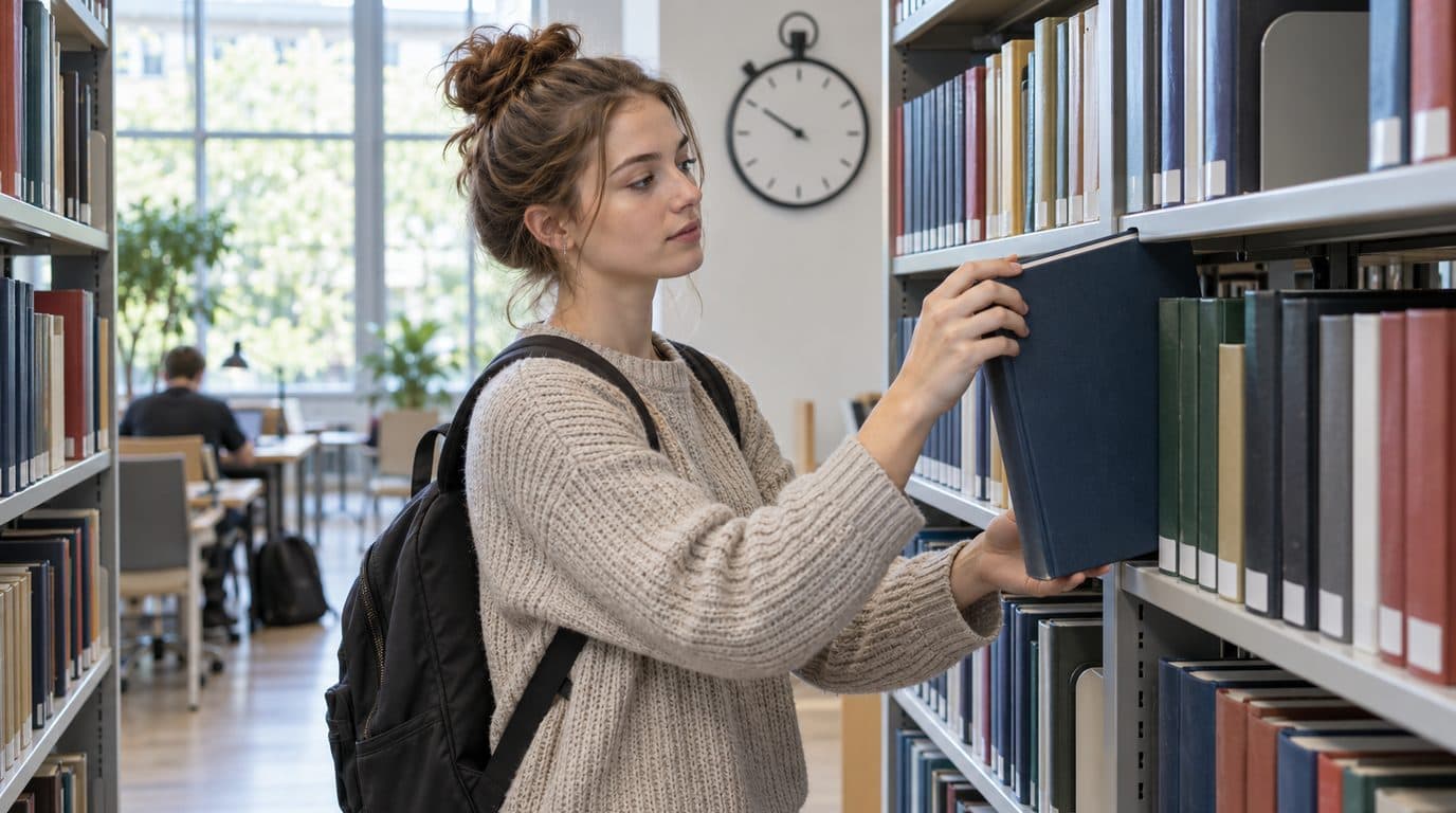 Studentin prüft Unterlagen zur BAföG-Förderungshöchstdauer